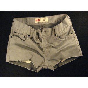 LEVIS 511 CUTOFF JEANS SHORTS Womans 14R W 27 MEASURED Low Rise GRAY Denim